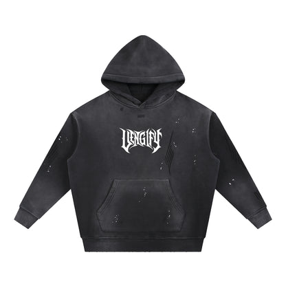 VENGIFY VINTAGE WASHED FRAYED HOODIE