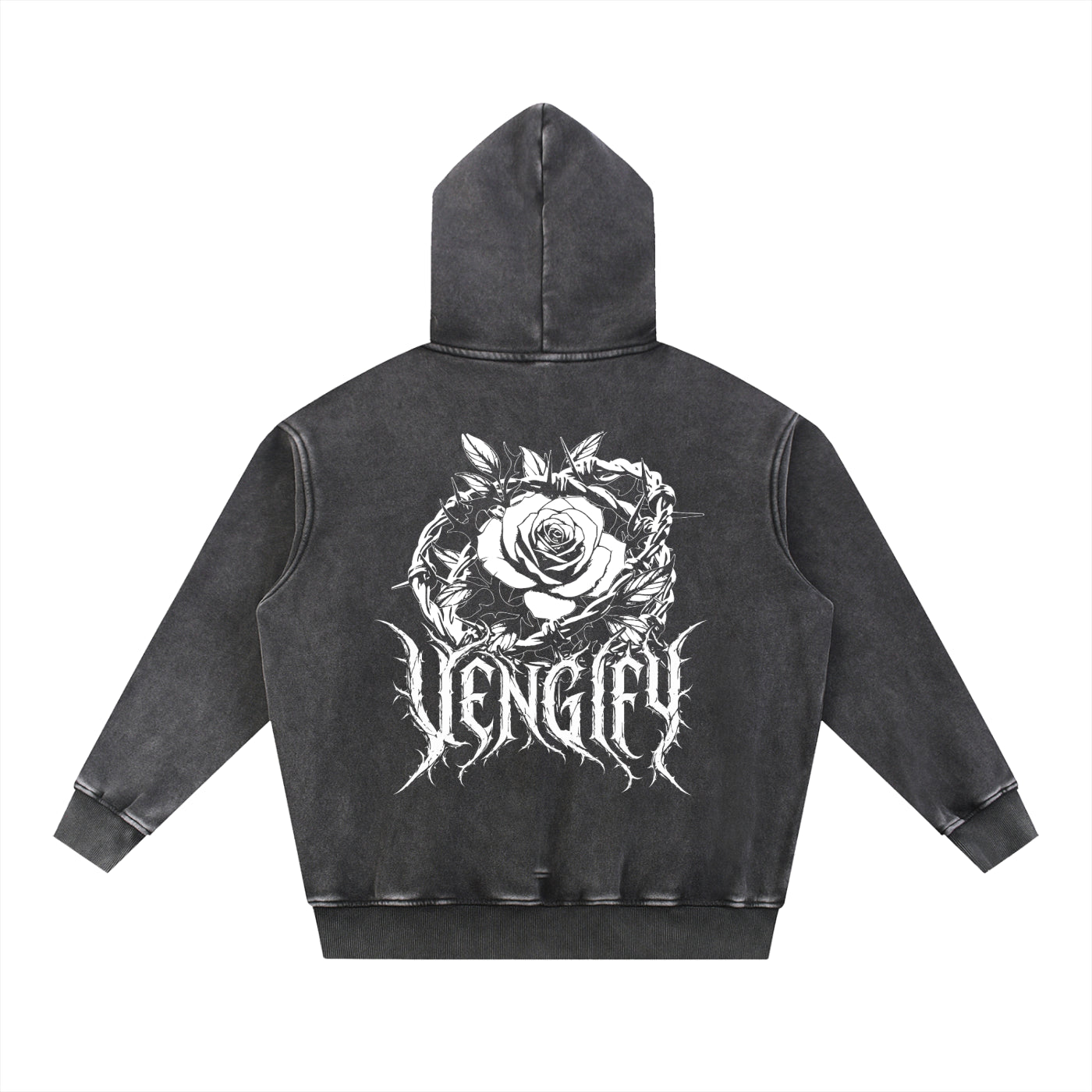 VENGIFY (ROSE COLLECTION) SNOW WASH FLEECE OVERSIZE HOODIE