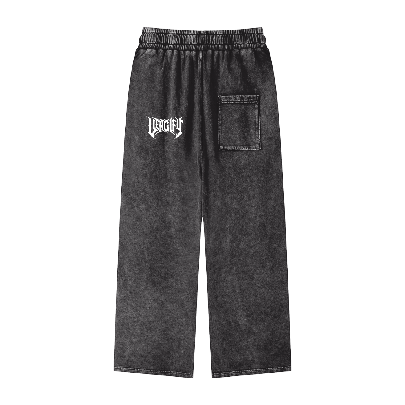 Snow Washed Straight Leg Pants