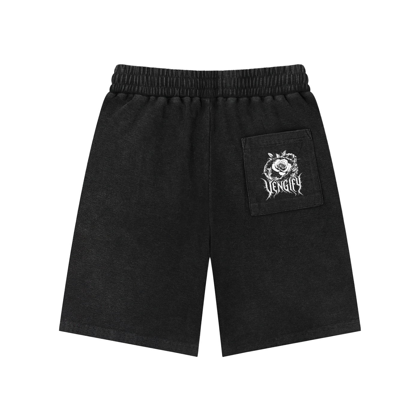 VENGIFY (ROSE COLLECTION) MINERAL WASH WAFFLE KNIT SHORTS