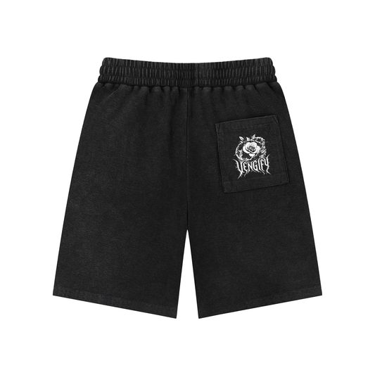 VENGIFY (ROSE COLLECTION) MINERAL WASH WAFFLE KNIT SHORTS