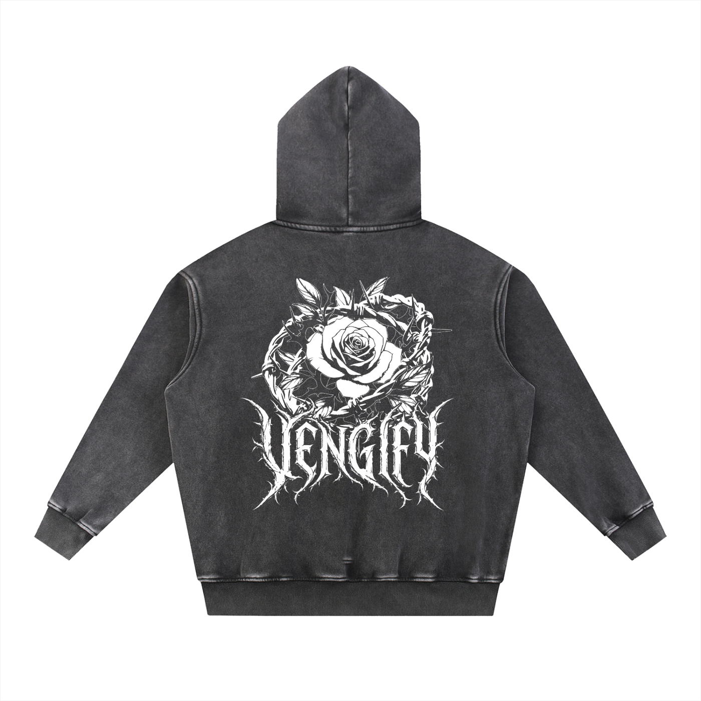 VENGIFY (ROSE COLLECTION) SNOW WASH FLEECE OVERSIZE HOODIE