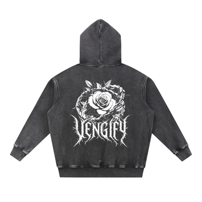 VENGIFY (ROSE COLLECTION) SNOW WASH FLEECE OVERSIZE HOODIE
